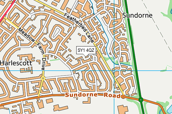 SY1 4QZ map - OS VectorMap District (Ordnance Survey) SY1 4QZ map - OS VectorMap District (Ordnance Survey)