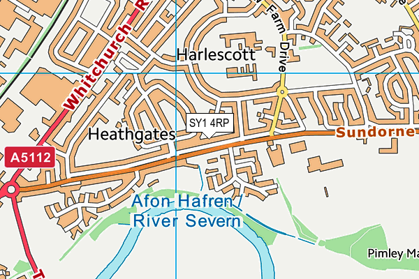 SY1 4RP map - OS VectorMap District (Ordnance Survey) SY1 4RP map - OS VectorMap District (Ordnance Survey)