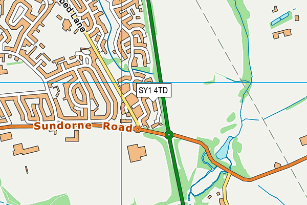 SY1 4TD map - OS VectorMap District (Ordnance Survey) SY1 4TD map - OS VectorMap District (Ordnance Survey)