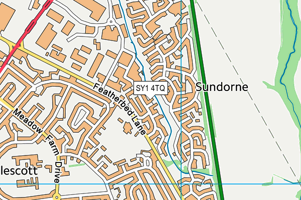 SY1 4TQ map - OS VectorMap District (Ordnance Survey) SY1 4TQ map - OS VectorMap District (Ordnance Survey)