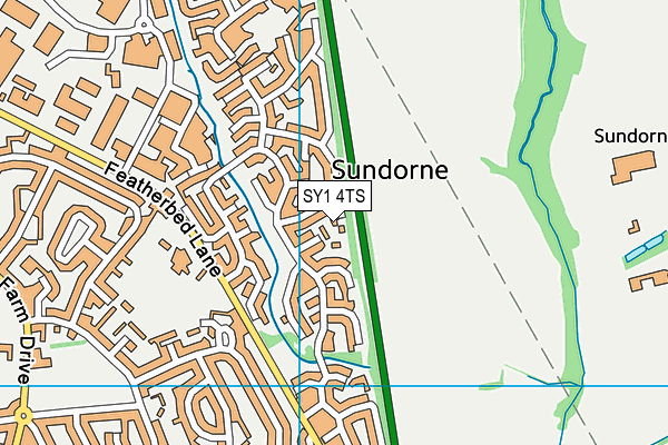 SY1 4TS map - OS VectorMap District (Ordnance Survey) SY1 4TS map - OS VectorMap District (Ordnance Survey)