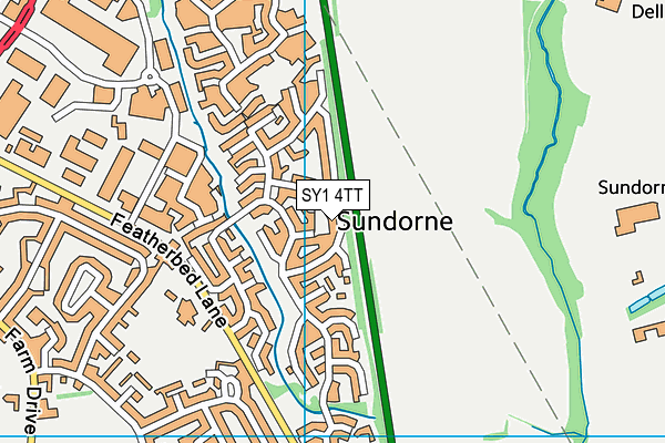 SY1 4TT map - OS VectorMap District (Ordnance Survey) SY1 4TT map - OS VectorMap District (Ordnance Survey)