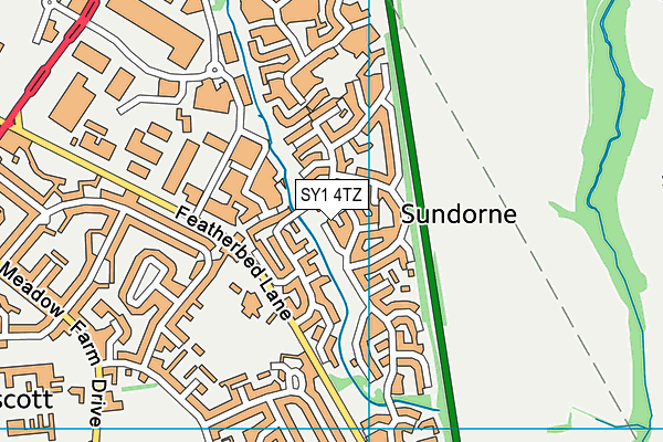 SY1 4TZ map - OS VectorMap District (Ordnance Survey) SY1 4TZ map - OS VectorMap District (Ordnance Survey)