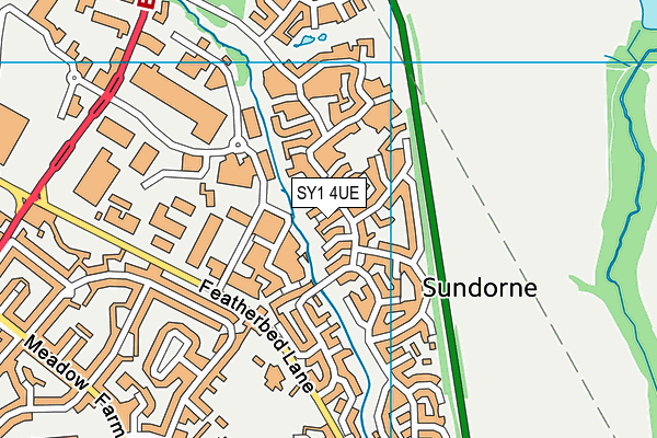 SY1 4UE map - OS VectorMap District (Ordnance Survey) SY1 4UE map - OS VectorMap District (Ordnance Survey)