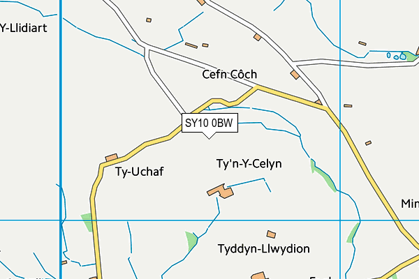 SY10 0BW map - OS VectorMap District (Ordnance Survey) SY10 0BW map - OS VectorMap District (Ordnance Survey)