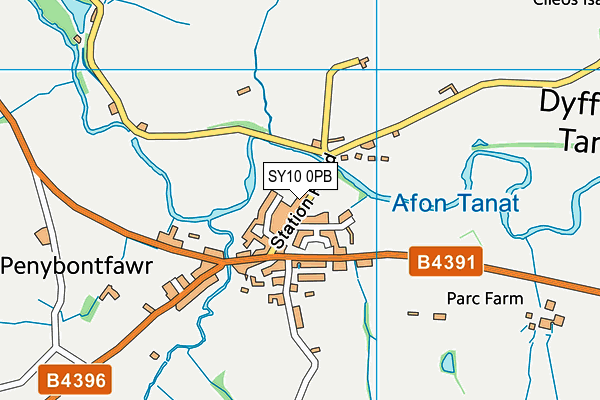SY10 0PB map - OS VectorMap District (Ordnance Survey) SY10 0PB map - OS VectorMap District (Ordnance Survey)