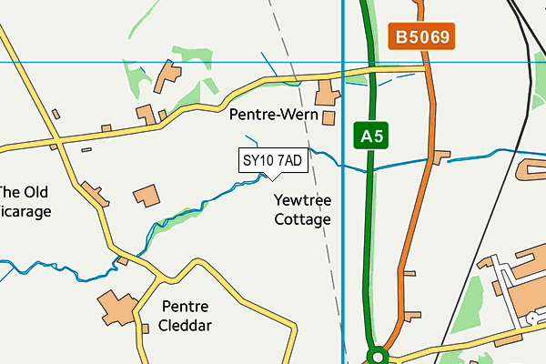 SY10 7AD map - OS VectorMap District (Ordnance Survey) SY10 7AD map - OS VectorMap District (Ordnance Survey)