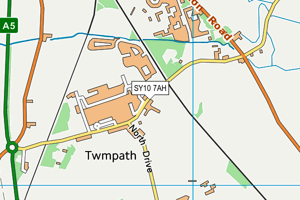 SY10 7AH map - OS VectorMap District (Ordnance Survey)