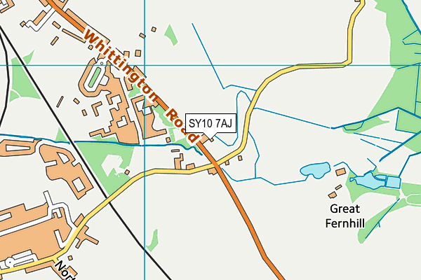 SY10 7AJ map - OS VectorMap District (Ordnance Survey) SY10 7AJ map - OS VectorMap District (Ordnance Survey)