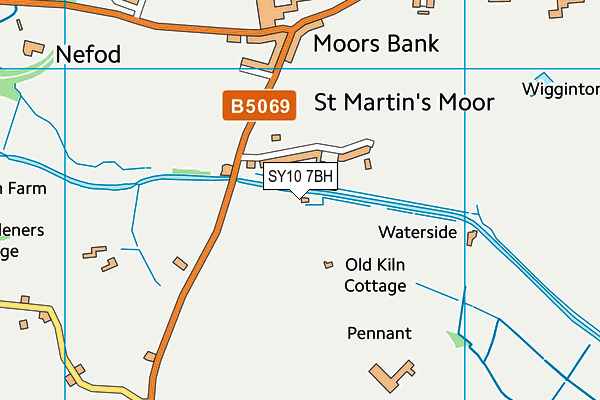SY10 7BH map - OS VectorMap District (Ordnance Survey) SY10 7BH map - OS VectorMap District (Ordnance Survey)