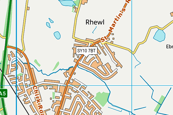 SY10 7BT map - OS VectorMap District (Ordnance Survey) SY10 7BT map - OS VectorMap District (Ordnance Survey)
