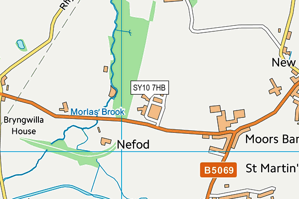SY10 7HB map - OS VectorMap District (Ordnance Survey) SY10 7HB map - OS VectorMap District (Ordnance Survey)