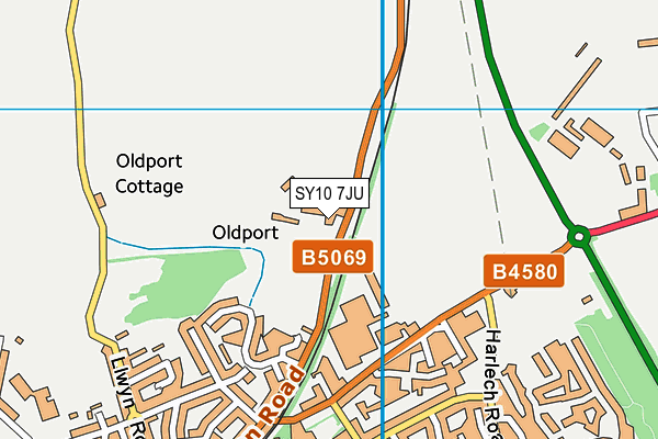 SY10 7JU map - OS VectorMap District (Ordnance Survey) SY10 7JU map - OS VectorMap District (Ordnance Survey)