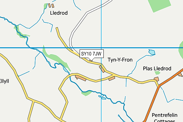 SY10 7JW map - OS VectorMap District (Ordnance Survey)