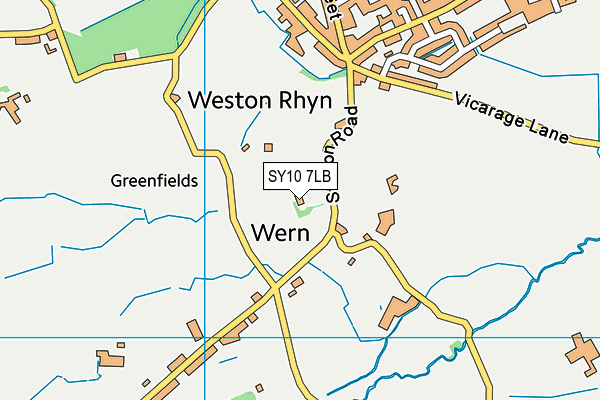 SY10 7LB map - OS VectorMap District (Ordnance Survey) SY10 7LB map - OS VectorMap District (Ordnance Survey)