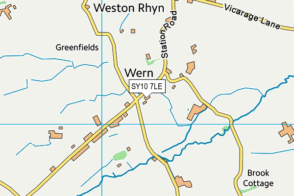 SY10 7LE map - OS VectorMap District (Ordnance Survey) SY10 7LE map - OS VectorMap District (Ordnance Survey)