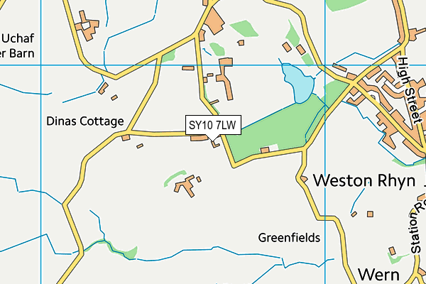SY10 7LW map - OS VectorMap District (Ordnance Survey) SY10 7LW map - OS VectorMap District (Ordnance Survey)