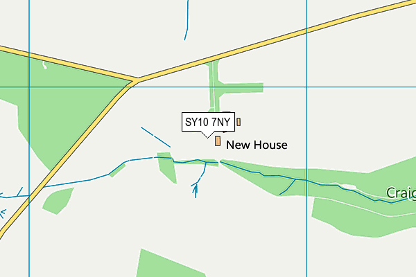 SY10 7NY map - OS VectorMap District (Ordnance Survey) SY10 7NY map - OS VectorMap District (Ordnance Survey)