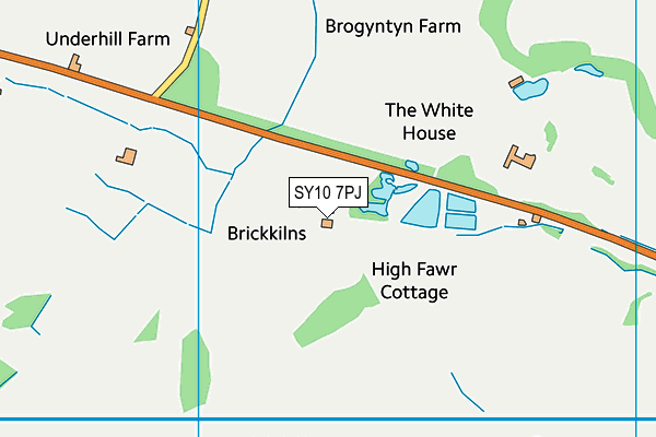SY10 7PJ map - OS VectorMap District (Ordnance Survey) SY10 7PJ map - OS VectorMap District (Ordnance Survey)
