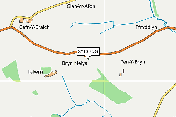 SY10 7QG map - OS VectorMap District (Ordnance Survey) SY10 7QG map - OS VectorMap District (Ordnance Survey)