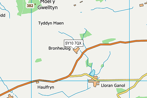 SY10 7QX map - OS VectorMap District (Ordnance Survey) SY10 7QX map - OS VectorMap District (Ordnance Survey)
