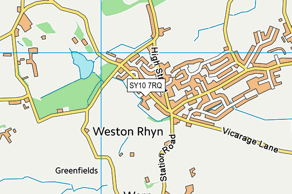 SY10 7RQ map - OS VectorMap District (Ordnance Survey) SY10 7RQ map - OS VectorMap District (Ordnance Survey)