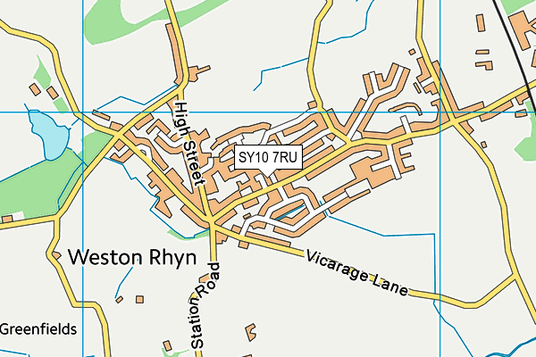 SY10 7RU map - OS VectorMap District (Ordnance Survey) SY10 7RU map - OS VectorMap District (Ordnance Survey)