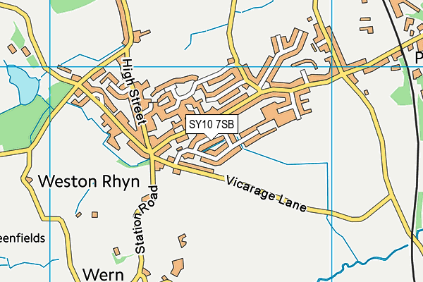 SY10 7SB map - OS VectorMap District (Ordnance Survey) SY10 7SB map - OS VectorMap District (Ordnance Survey)