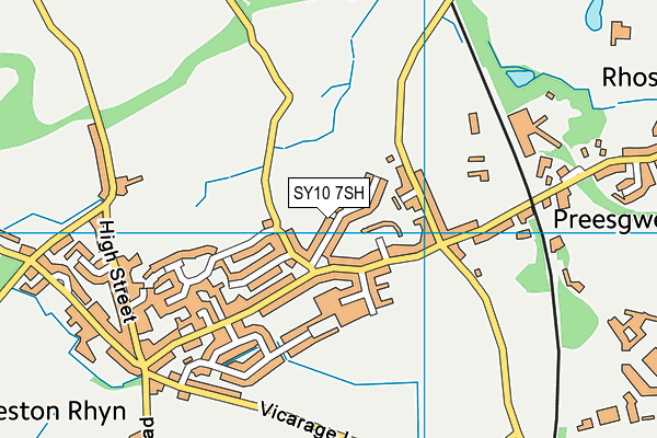 SY10 7SH map - OS VectorMap District (Ordnance Survey) SY10 7SH map - OS VectorMap District (Ordnance Survey)