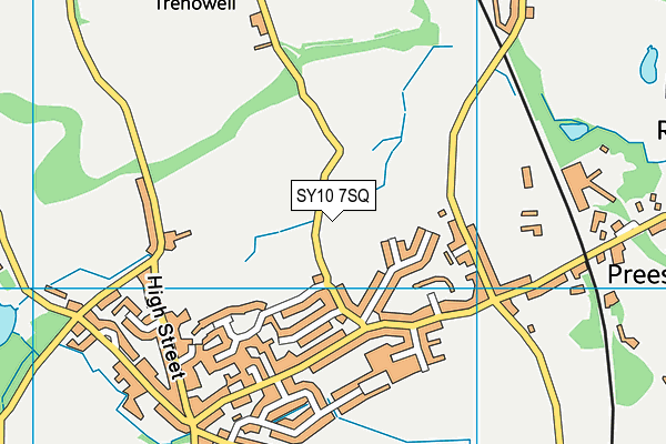 SY10 7SQ map - OS VectorMap District (Ordnance Survey) SY10 7SQ map - OS VectorMap District (Ordnance Survey)