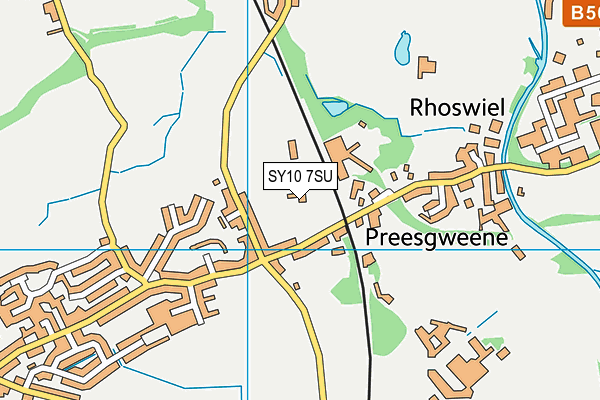 SY10 7SU map - OS VectorMap District (Ordnance Survey)