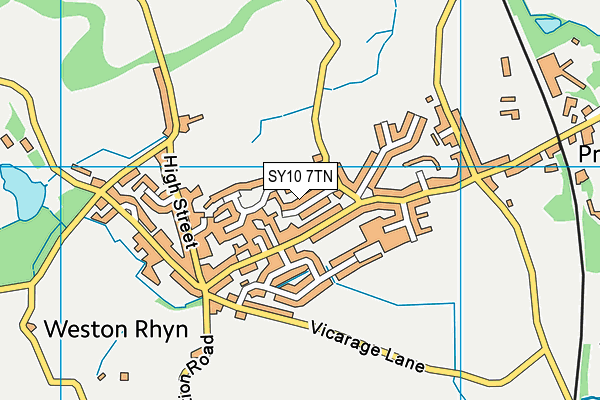 SY10 7TN map - OS VectorMap District (Ordnance Survey) SY10 7TN map - OS VectorMap District (Ordnance Survey)