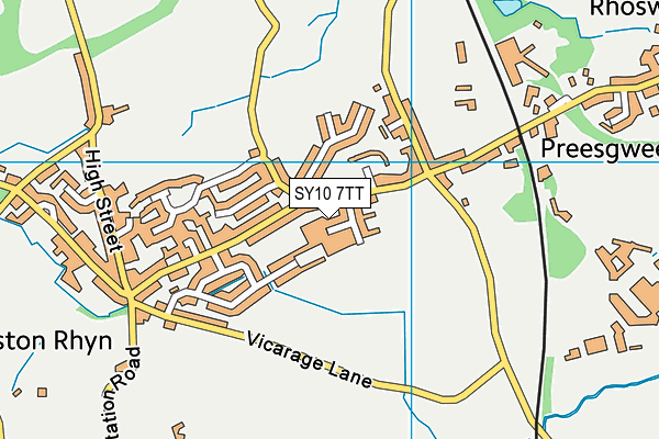 SY10 7TT map - OS VectorMap District (Ordnance Survey) SY10 7TT map - OS VectorMap District (Ordnance Survey)