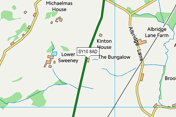 SY10 8AD map - OS VectorMap District (Ordnance Survey) SY10 8AD map - OS VectorMap District (Ordnance Survey)