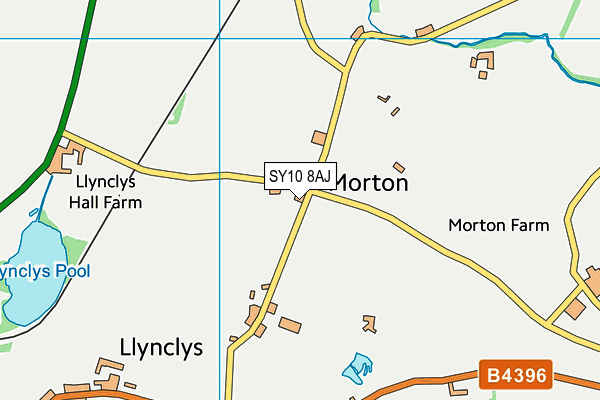 SY10 8AJ map - OS VectorMap District (Ordnance Survey) SY10 8AJ map - OS VectorMap District (Ordnance Survey)