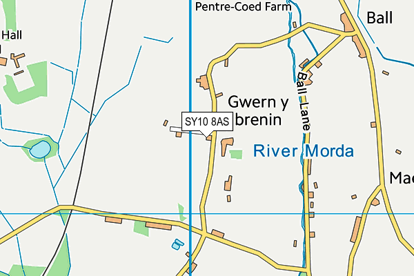 SY10 8AS map - OS VectorMap District (Ordnance Survey) SY10 8AS map - OS VectorMap District (Ordnance Survey)