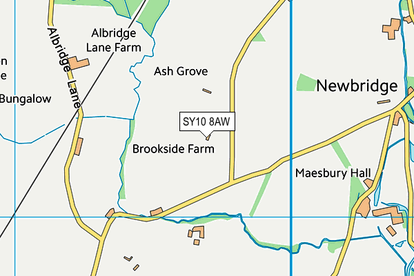 SY10 8AW map - OS VectorMap District (Ordnance Survey) SY10 8AW map - OS VectorMap District (Ordnance Survey)