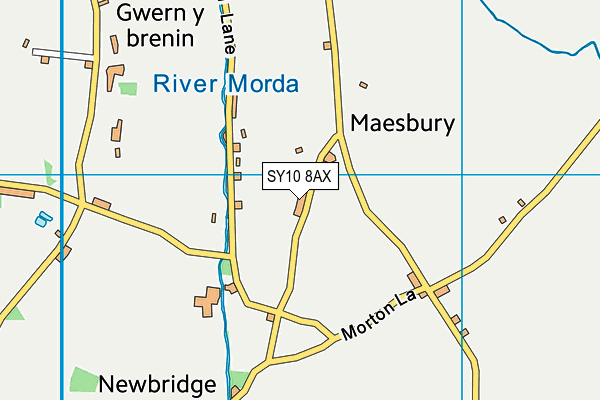 SY10 8AX map - OS VectorMap District (Ordnance Survey) SY10 8AX map - OS VectorMap District (Ordnance Survey)