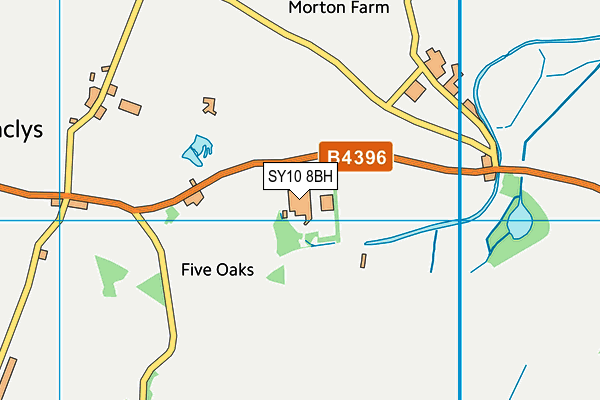 SY10 8BH map - OS VectorMap District (Ordnance Survey) SY10 8BH map - OS VectorMap District (Ordnance Survey)