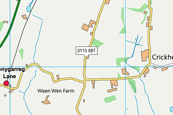 SY10 8BT map - OS VectorMap District (Ordnance Survey) SY10 8BT map - OS VectorMap District (Ordnance Survey)