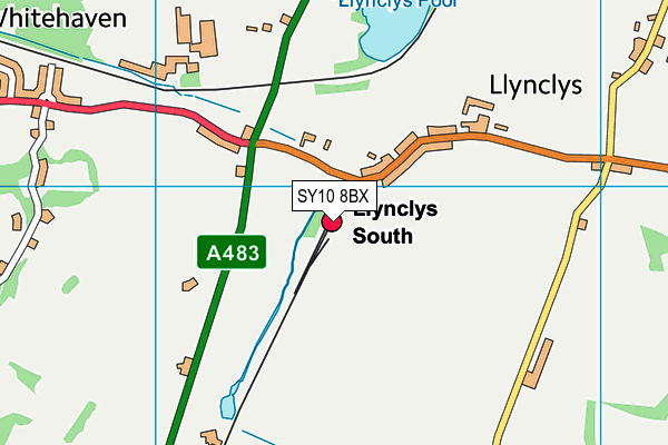 SY10 8BX map - OS VectorMap District (Ordnance Survey) SY10 8BX map - OS VectorMap District (Ordnance Survey)