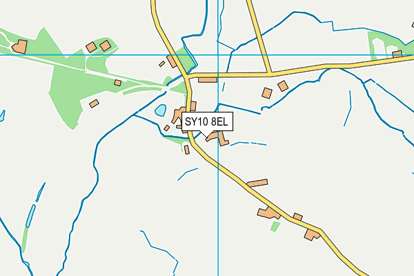 SY10 8EL map - OS VectorMap District (Ordnance Survey) SY10 8EL map - OS VectorMap District (Ordnance Survey)
