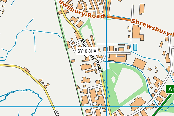 SY10 8HA map - OS VectorMap District (Ordnance Survey) SY10 8HA map - OS VectorMap District (Ordnance Survey)