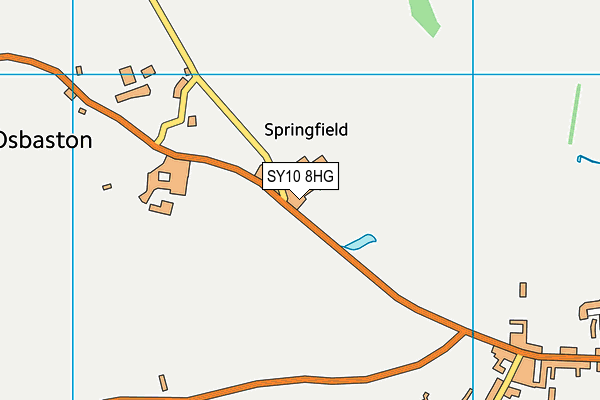 SY10 8HG map - OS VectorMap District (Ordnance Survey) SY10 8HG map - OS VectorMap District (Ordnance Survey)