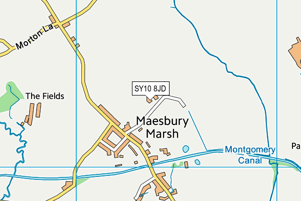 SY10 8JD map - OS VectorMap District (Ordnance Survey) SY10 8JD map - OS VectorMap District (Ordnance Survey)