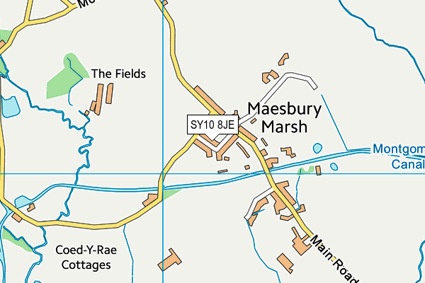 SY10 8JE map - OS VectorMap District (Ordnance Survey) SY10 8JE map - OS VectorMap District (Ordnance Survey)