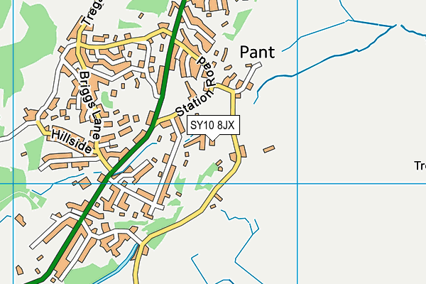 SY10 8JX map - OS VectorMap District (Ordnance Survey) SY10 8JX map - OS VectorMap District (Ordnance Survey)