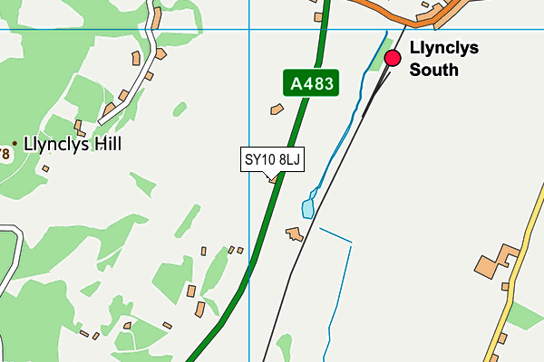 SY10 8LJ map - OS VectorMap District (Ordnance Survey) SY10 8LJ map - OS VectorMap District (Ordnance Survey)