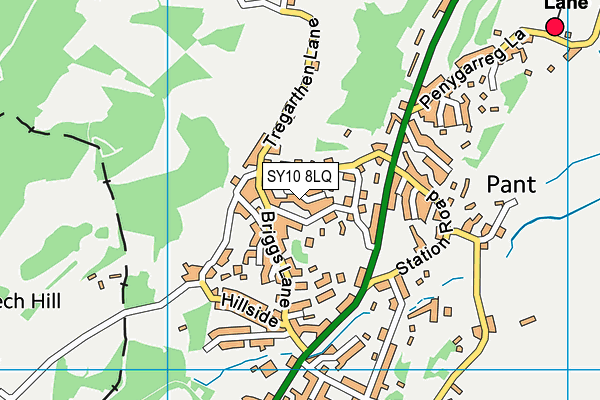 SY10 8LQ map - OS VectorMap District (Ordnance Survey) SY10 8LQ map - OS VectorMap District (Ordnance Survey)