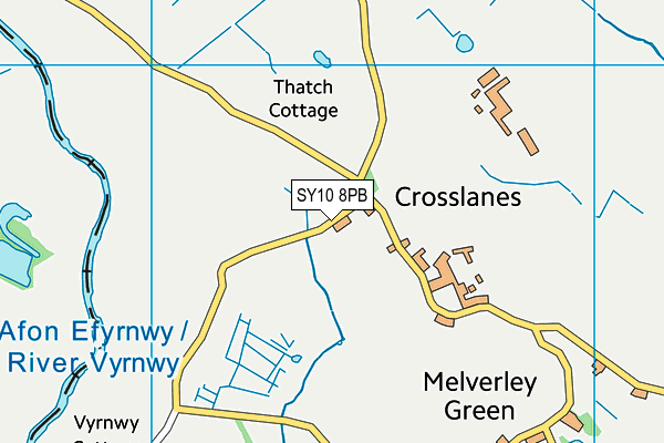 SY10 8PB map - OS VectorMap District (Ordnance Survey) SY10 8PB map - OS VectorMap District (Ordnance Survey)